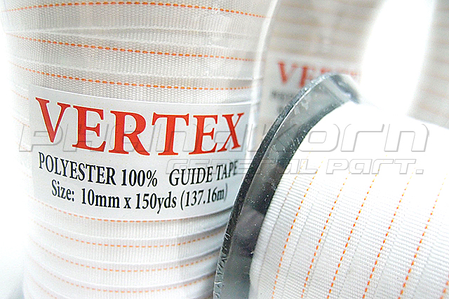 VERTEX – สายพานแบบริบบิ้น, ไกด์เทป Polyester 100%, Guide Tape 10mm, ไกด์เทปสำหรับเครื่องรีดผ้าแบบลูกกลิ้ง, ไกด์เทปสำหรับเครื่องรีดผ้าแบบกระทะ, ริบบิ้น, โพลีเอสเตอร์, tape, ironing tape, laundry guide tape, สายพาน, สายพานอุตสาหกรรมซักรีด
